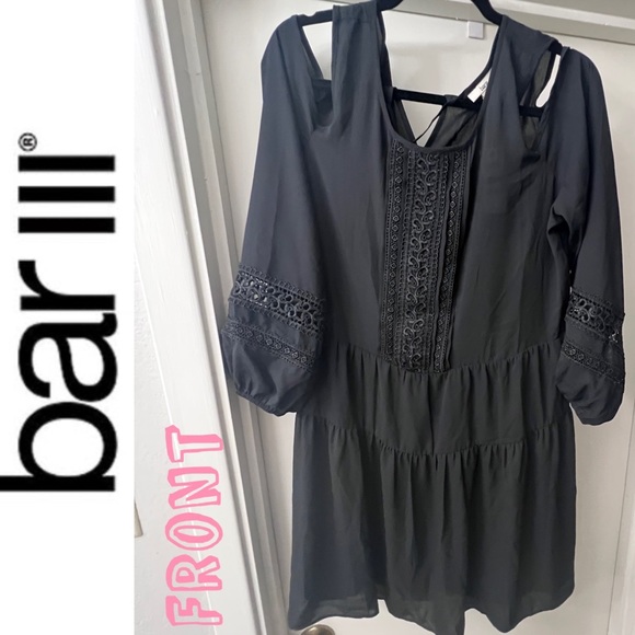 Bar III- Women’s Size XL Black dress -NWT - Picture 3 of 8